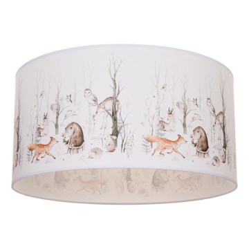 Παιδικό φωτιστικό οροφής KIDS ROOM 1xE27/60W/230V, διάμ. 40 εκ., σχέδιο με ζωάκια