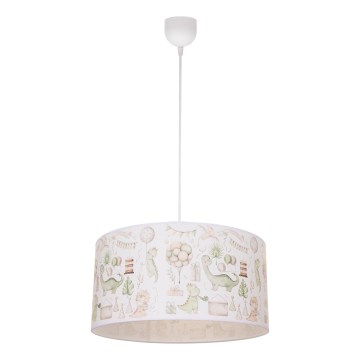 Παιδικό φωτιστικό οροφής KIDS ROOM 1xE27/60W/230V διάμ. 40 εκ. δεινόσαυρος