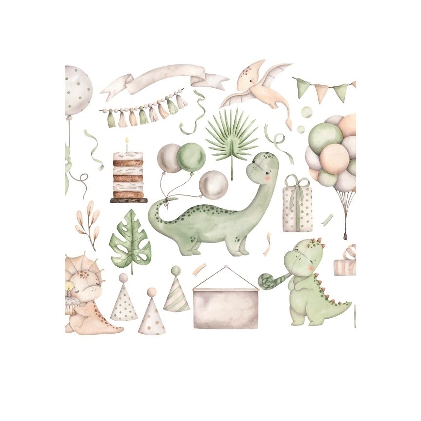 Παιδικό φωτιστικό οροφής KIDS ROOM 1xE27/60W/230V διάμ. 40 εκ. δεινόσαυρος