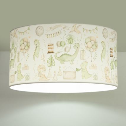 Παιδικό φωτιστικό οροφής KIDS ROOM 1xE27/60W/230V διάμ. 40 εκ. δεινόσαυρος