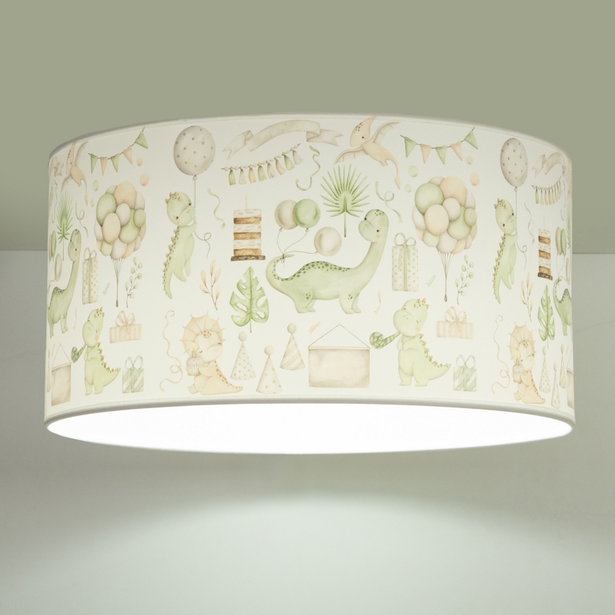 Παιδικό φωτιστικό οροφής KIDS ROOM 1xE27/60W/230V διάμ. 40 εκ. δεινόσαυρος