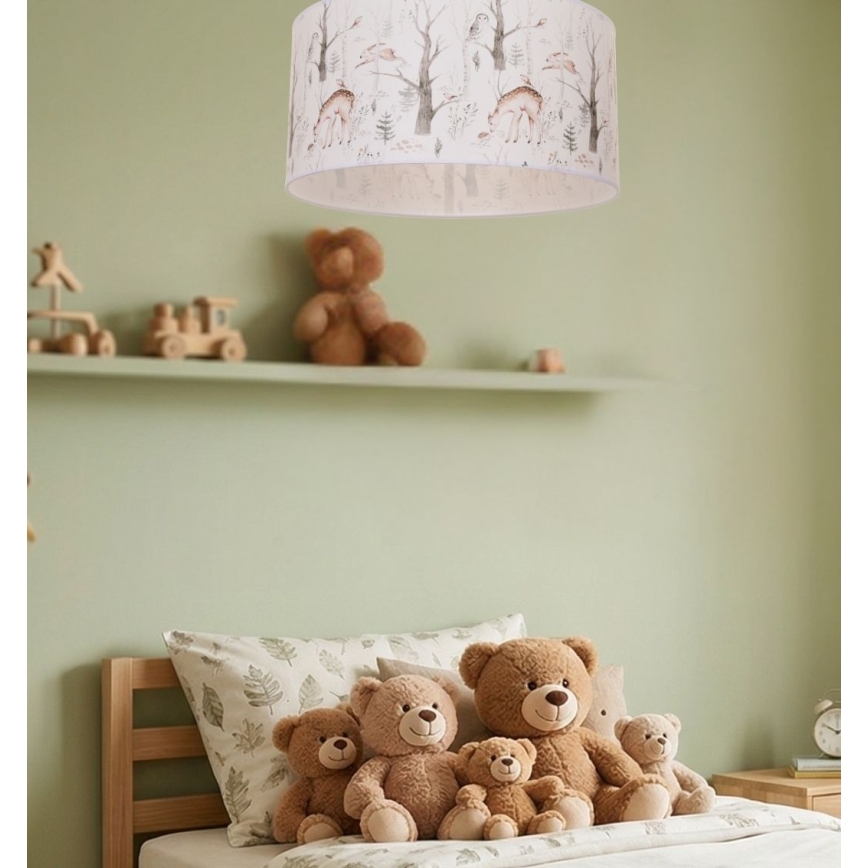Παιδικό φωτιστικό οροφής KIDS ROOM 1xE27/60W/230V, διάμ. 40 εκ., με ζωάκια