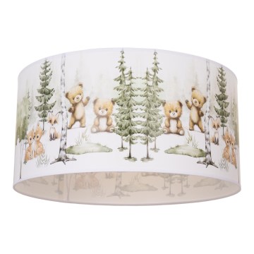 Παιδικό φωτιστικό οροφής KIDS ROOM 1xE27/60W/230V, διάμετρος 40 cm, με ζωάκια