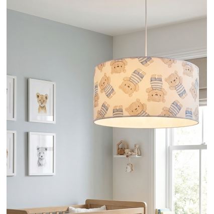 Παιδικό φωτιστικό οροφής KIDS ROOM 1xE27/60W/230V, διάμετρος 40 εκ., με σχέδιο αρκουδάκι