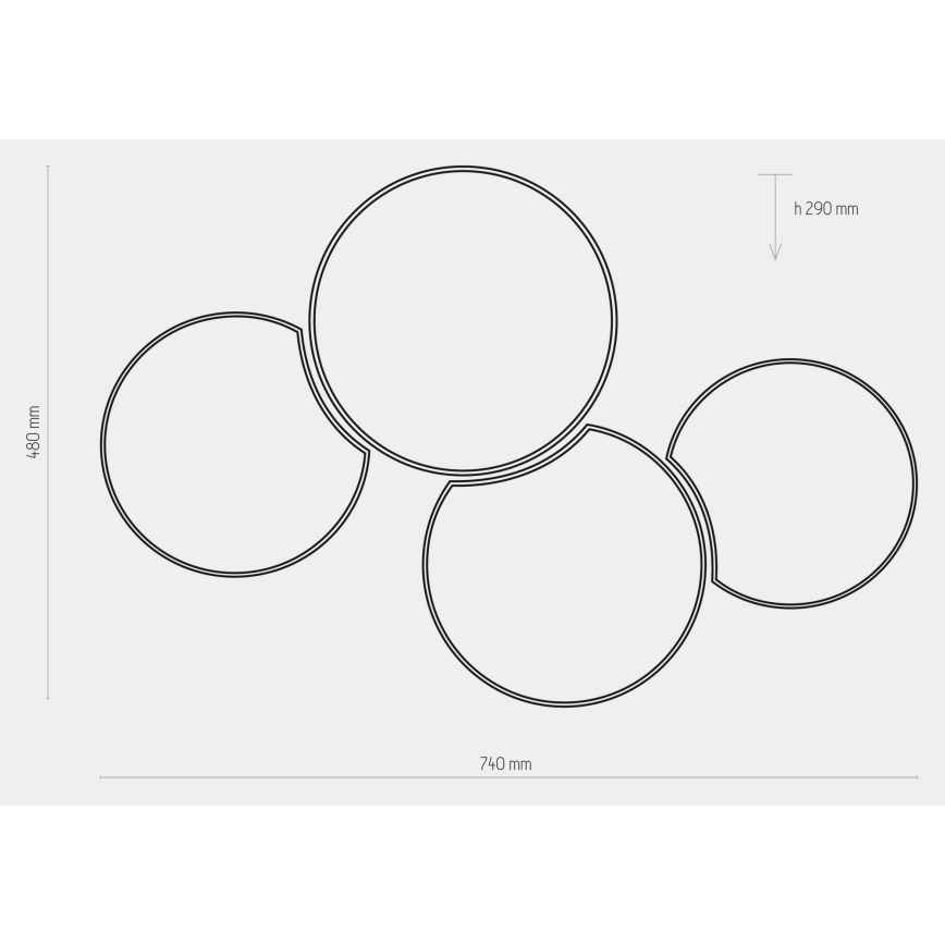 Παιδικό φωτιστικό οροφής MONA KIDS 4xE27/15W/230V