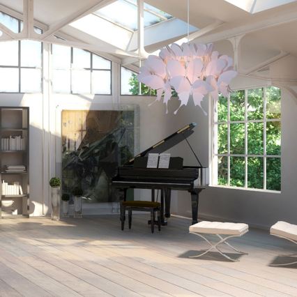 Παιδικό κρεμαστό φωτιστικό FARFALLA 1xE27/60W/230V ροζ