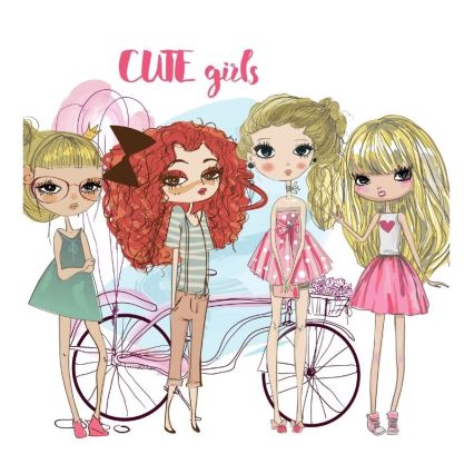 Παιδικό κρεμαστό φωτιστικό GIRLS VIBES 1xE27/60W/230V, διάμετρος 40 cm, για κορίτσια