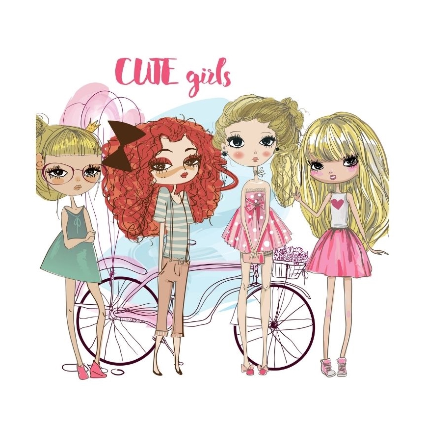 Παιδικό κρεμαστό φωτιστικό GIRLS VIBES 1xE27/60W/230V, διάμετρος 40 cm, για κορίτσια