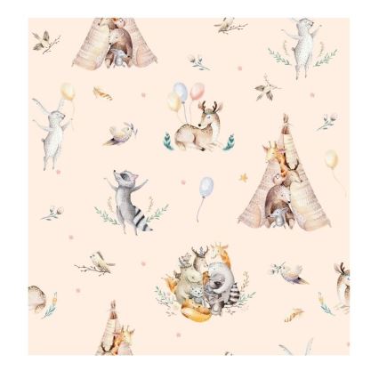 Παιδικό κρεμαστό φωτιστικό KIDS ROOM, 1xE27/60W/230V, διάμετρος 40 εκ., με ζωάκια