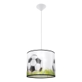 Παιδικό κρεμαστό φωτιστικό οροφής FOOTBALL 1xE27/15W/230V διάμετρος 30 cm ποδόσφαιρο
