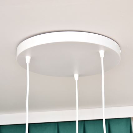 Παιδικό κρεμαστό φωτιστικό οροφής STARS 3xE27/15W/230V τουρκουάζ/λευκό