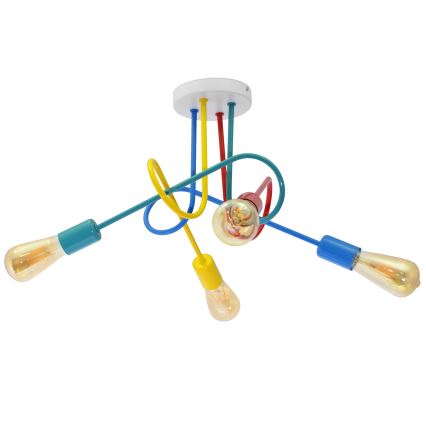 Παιδικό φωτιστικό οροφής LED OXFORD 4xE27/10W/230V