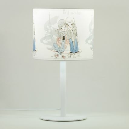 Παιδικό επιτραπέζιο φωτιστικό GIRLS VIBES 1xE27/60W/230V Ø 18 cm Paris