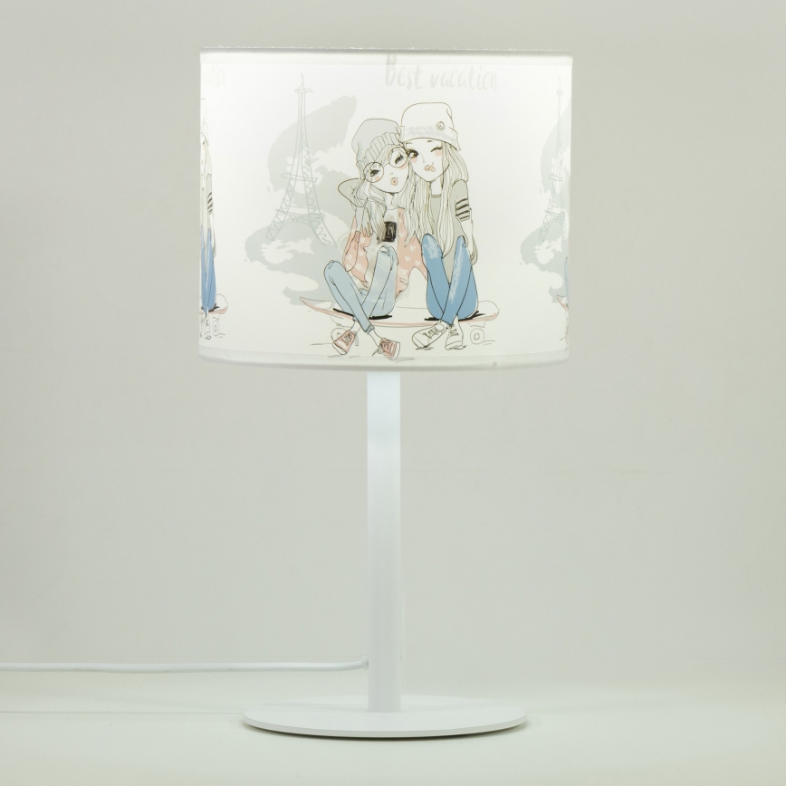 Παιδικό επιτραπέζιο φωτιστικό GIRLS VIBES 1xE27/60W/230V Ø 18 cm Paris