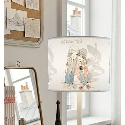 Παιδικό επιτραπέζιο φωτιστικό GIRLS VIBES 1xE27/60W/230V Ø 18 cm Paris
