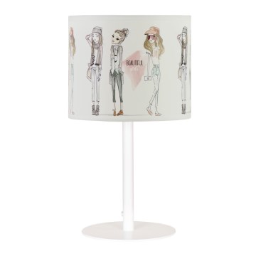 Παιδικό επιτραπέζιο φωτιστικό GIRLS VIBES 1xE27/60W/230V Ø 18 cm για κορίτσια
