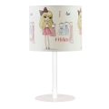 Παιδικό επιτραπέζιο φωτιστικό GIRLS VIBES 1xE27/60W/230V Ø 18 εκ. Αγαπώ τη μόδα