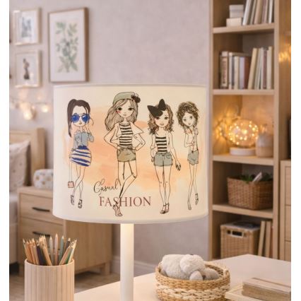 Παιδικό επιτραπέζιο φωτιστικό GIRLS VIBES 1xE27/60W/230V διάμ. 18 cm κορίτσια