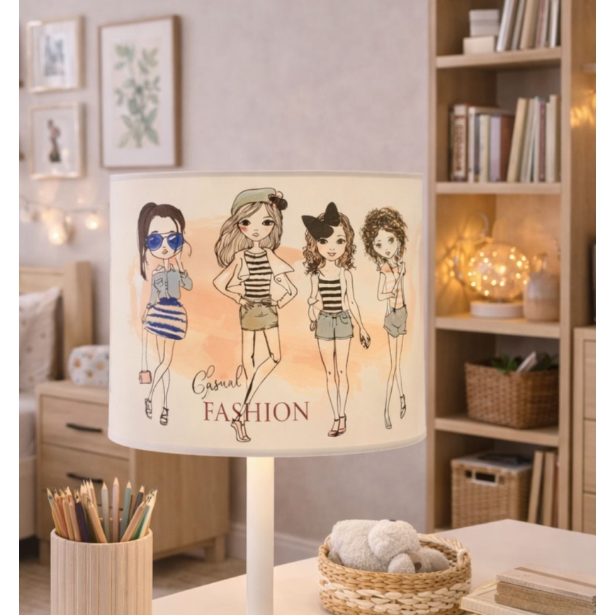 Παιδικό επιτραπέζιο φωτιστικό GIRLS VIBES 1xE27/60W/230V διάμ. 18 cm κορίτσια