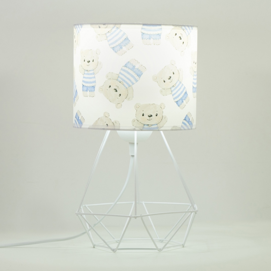 Παιδικό επιτραπέζιο φωτιστικό KIDS ROOM 1xE27/60W/230V Ø 18 cm αρκουδάκι