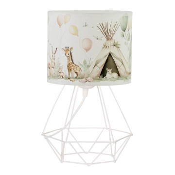 Παιδικό επιτραπέζιο φωτιστικό KIDS ROOM 1xE27/60W/230V Ø 18 cm με ζωάκια