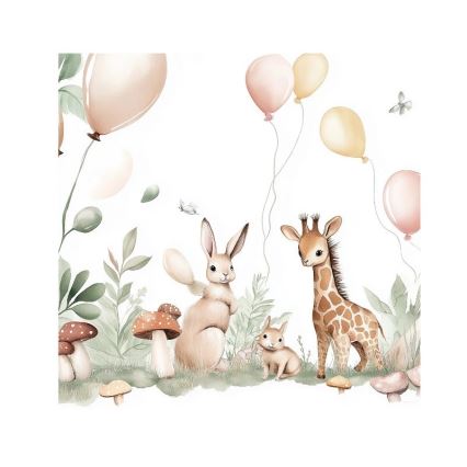 Παιδικό επιτραπέζιο φωτιστικό KIDS ROOM 1xE27/60W/230V Ø 18 cm με ζωάκια