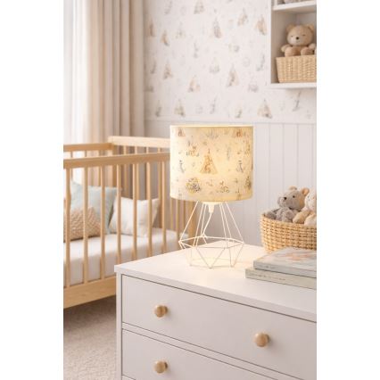 Παιδικό επιτραπέζιο φωτιστικό KIDS ROOM 1xE27/60W/230V Ø 18 εκ. με σχέδια ζώων