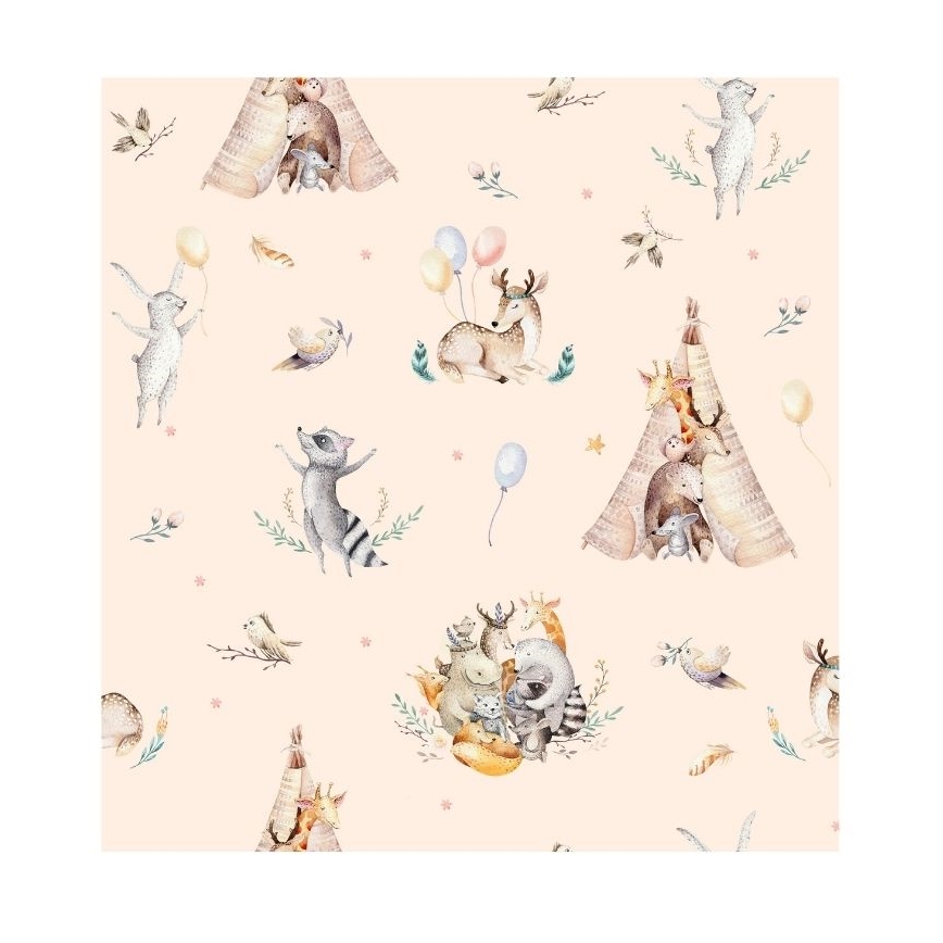 Παιδικό επιτραπέζιο φωτιστικό KIDS ROOM 1xE27/60W/230V Ø 18 εκ. με σχέδια ζώων