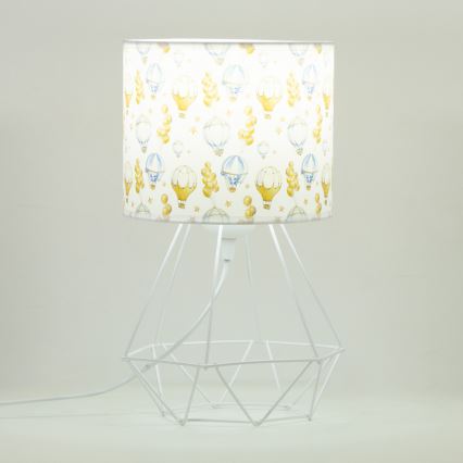 Παιδικό επιτραπέζιο φωτιστικό KIDS ROOM 1xE27/60W/230V Ø 18 εκ. με σχέδιο μπαλονιών