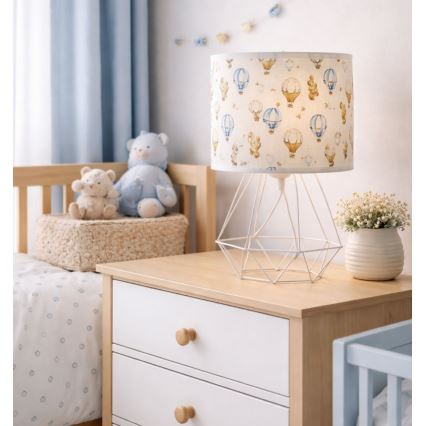 Παιδικό επιτραπέζιο φωτιστικό KIDS ROOM 1xE27/60W/230V Ø 18 εκ. με σχέδιο μπαλονιών