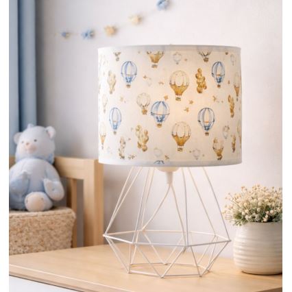 Παιδικό επιτραπέζιο φωτιστικό KIDS ROOM 1xE27/60W/230V Ø 18 εκ. με σχέδιο μπαλονιών