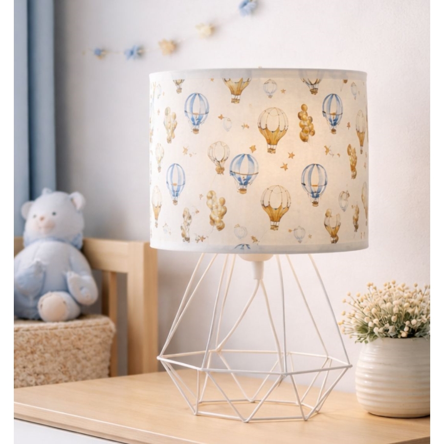 Παιδικό επιτραπέζιο φωτιστικό KIDS ROOM 1xE27/60W/230V Ø 18 εκ. με σχέδιο μπαλονιών