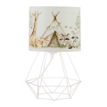 Παιδικό επιτραπέζιο φωτιστικό KIDS ROOM 1xE27/60W/230V, Ø 18 εκ., με ζωάκια