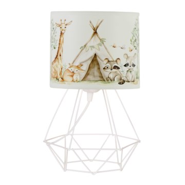 Παιδικό επιτραπέζιο φωτιστικό KIDS ROOM 1xE27/60W/230V, Ø 18 εκ., με ζωάκια