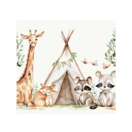 Παιδικό επιτραπέζιο φωτιστικό KIDS ROOM 1xE27/60W/230V, Ø 18 εκ., με ζωάκια