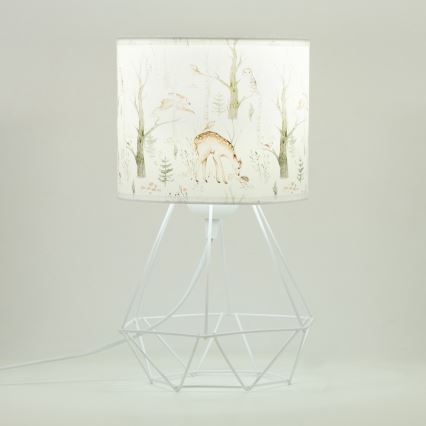 Παιδικό επιτραπέζιο φωτιστικό KIDS ROOM 1xE27/60W/230V διάμ. 18 cm ζωάκια