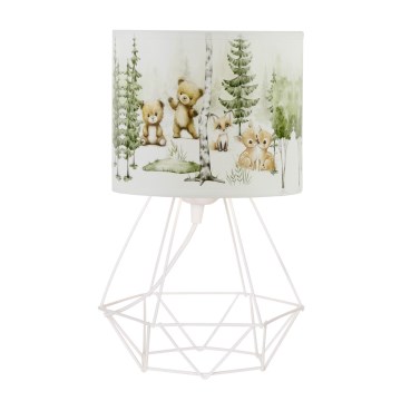 Παιδικό επιτραπέζιο φωτιστικό KIDS ROOM 1xE27/60W/230V, διάμ. 18 cm, με σχέδια ζώων