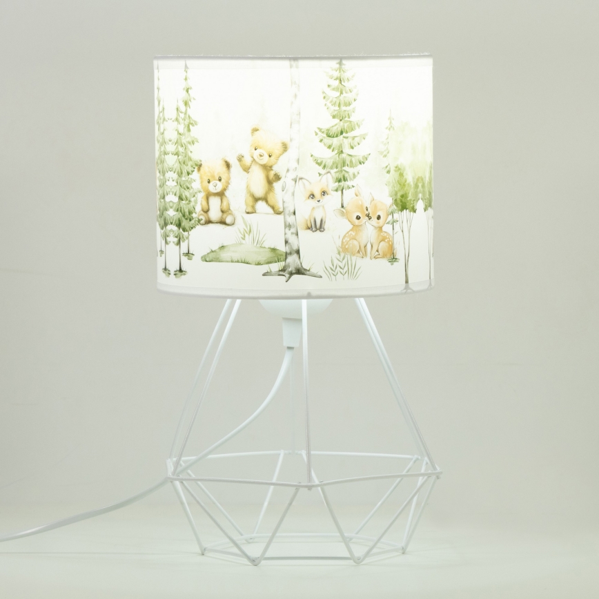 Παιδικό επιτραπέζιο φωτιστικό KIDS ROOM 1xE27/60W/230V, διάμ. 18 cm, με σχέδια ζώων