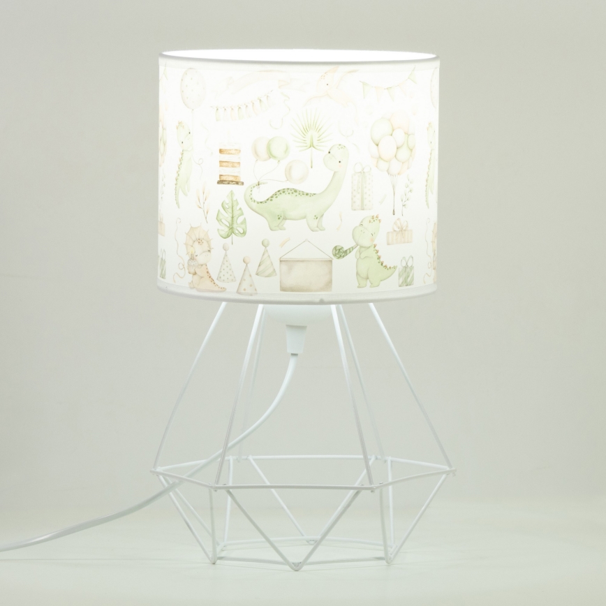 Παιδικό επιτραπέζιο φωτιστικό KIDS ROOM 1xE27/60W/230V, διάμετρος 18 cm, δεινόσαυρος