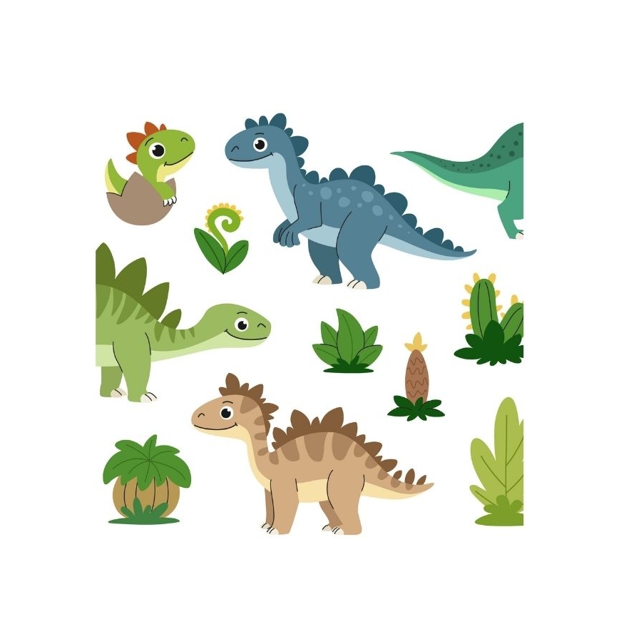 Παιδικό επιτραπέζιο φωτιστικό KIDS ROOM, 1xE27/60W/230V, διάμετρος 18 εκ., με θέμα δεινόσαυρου