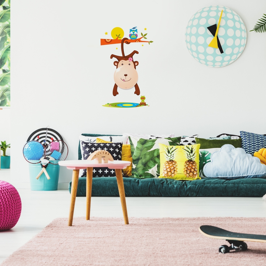 Παιδικό επιτοίχιο φωτιστικό LED MONKEY LED/0,6W/3xAAA