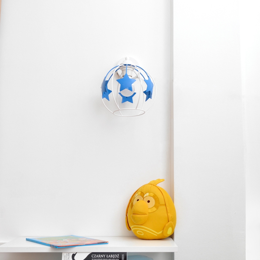 Παιδικό επιτοίχιο φωτιστικό STARS 1xE27/15W/230V μπλε/λευκό