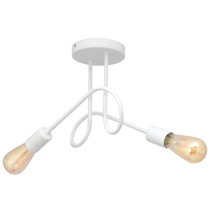 Παιδικό οροφής φωτιστικό OXFORD 2xE27/15W/230V λευκό
