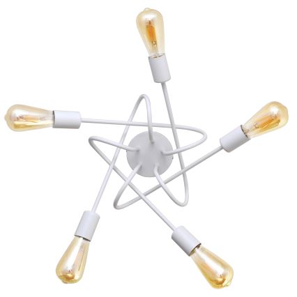 Παιδικό οροφής φωτιστικό OXFORD 5xE27/15W/230V λευκό