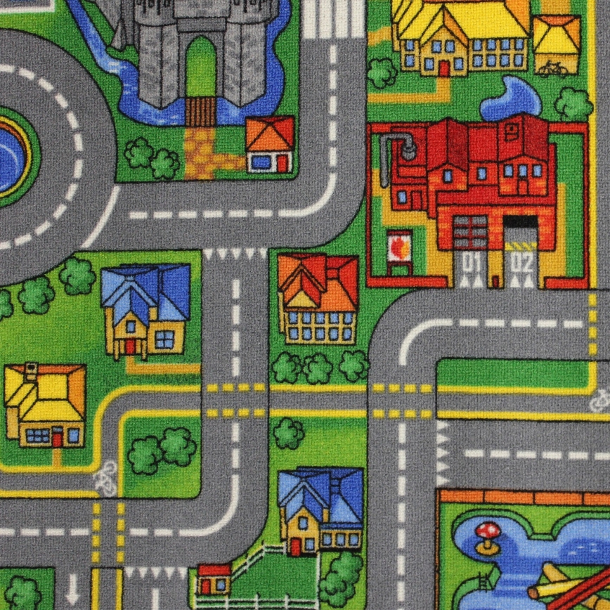 Παιδικό χαλί PLAYTOWN 120x170 cm πολύχρωμο/σχέδιο πόλης