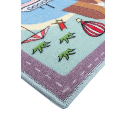 Παιδικό χαλί STELLA STREETS 100x150 cm τιρκουάζ/σχέδιο πόλης
