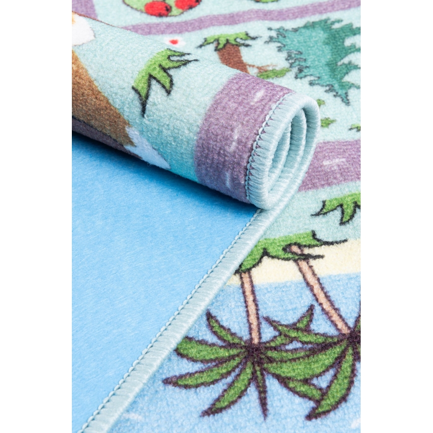 Παιδικό χαλί STELLA STREETS 100x150 cm τιρκουάζ/σχέδιο πόλης