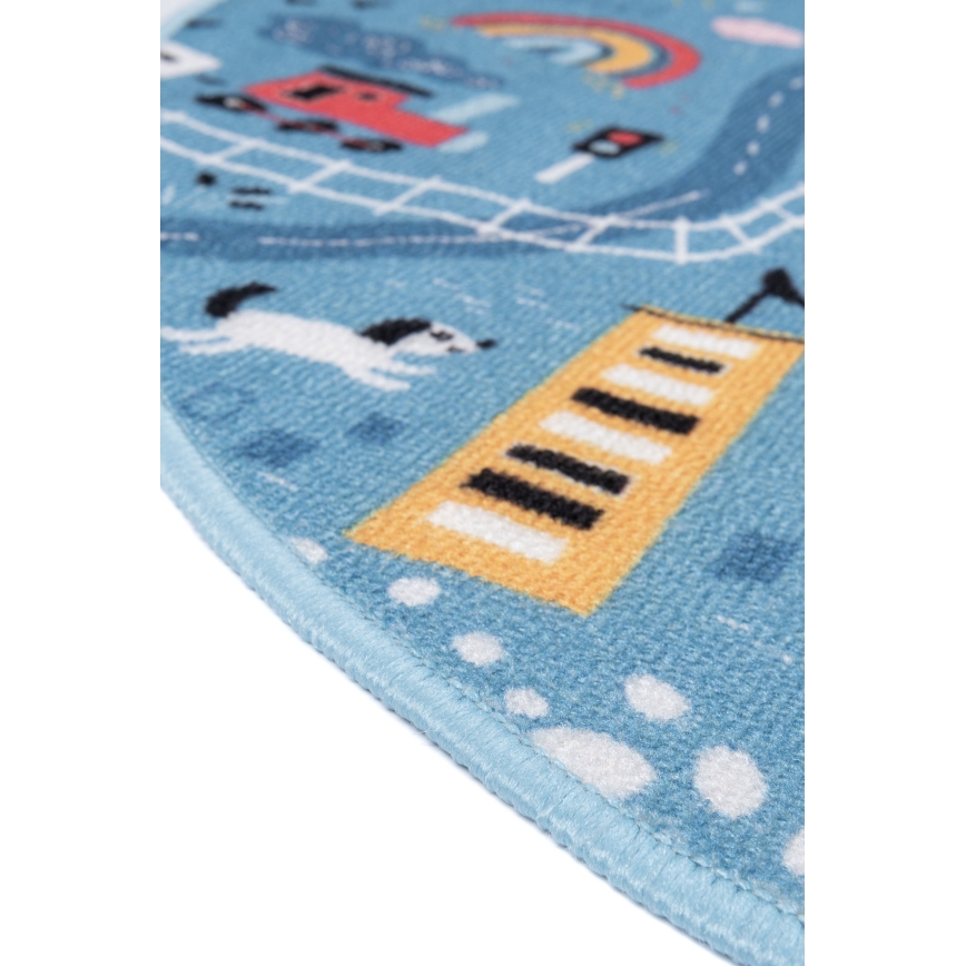 Παιδικό χαλί STELLA STREETS 120 cm μπλε/πόλη