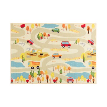 Παιδικό χαλί STELLA STREETS 120x170 cm μπεζ/σχέδιο πόλης