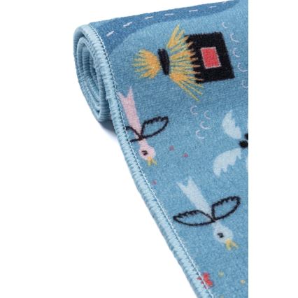 Παιδικό χαλί STELLA STREETS 80x100 cm μπλε/πόλη